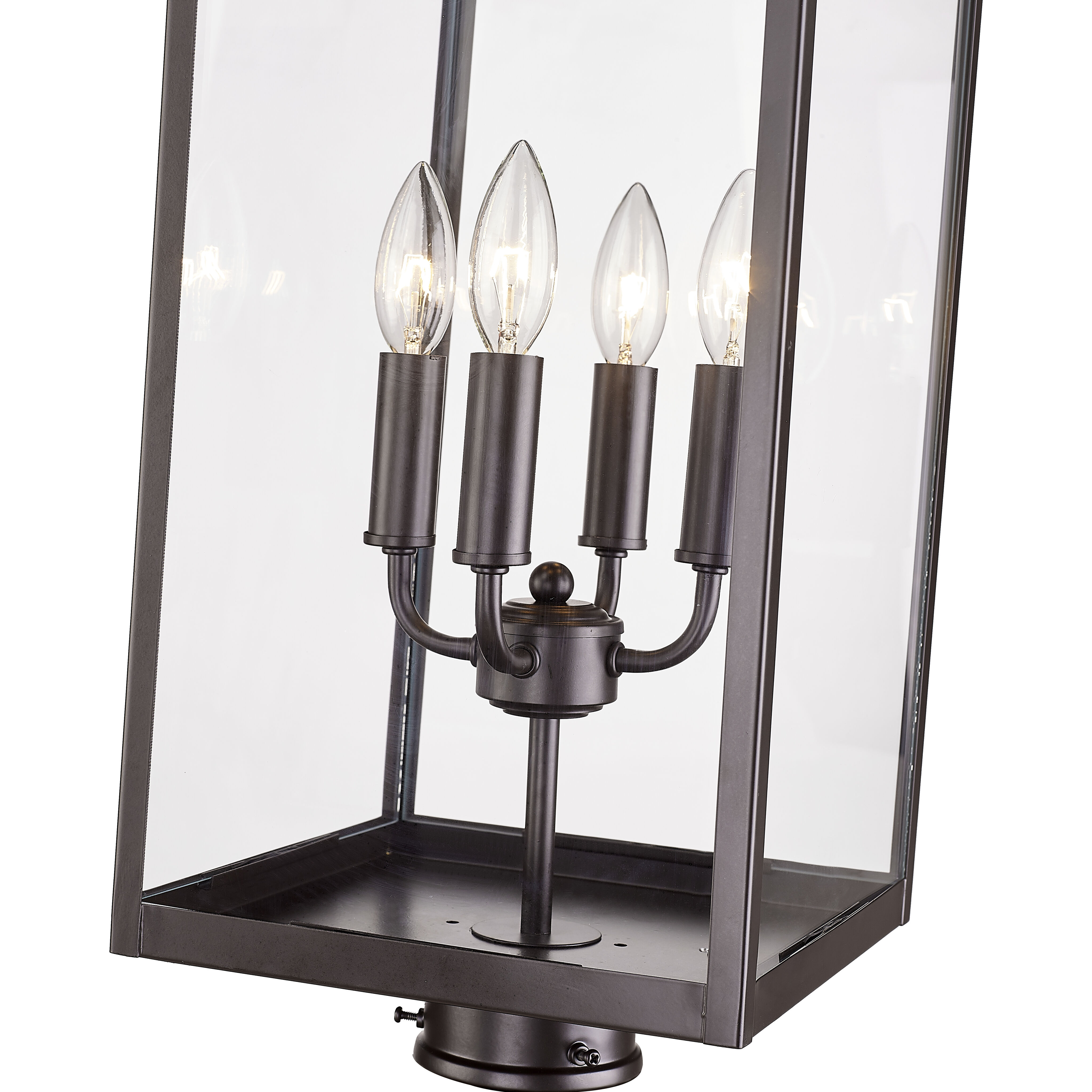 Barkeley 4 Light 26.25 inch Powder Coated Bronze Outdoor Post Lantern